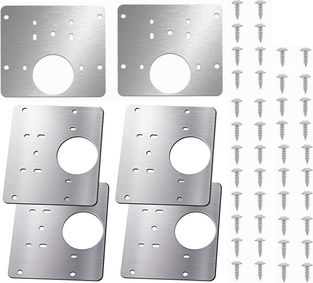 Scharnier reparatieplaat 90x45 mm rvs | Online Deurbeslagshop