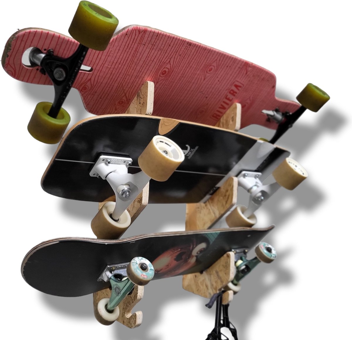 Skateboard / Longboard rack - Wall rack - Fixation murale skateboard /  longboard -... | bol
