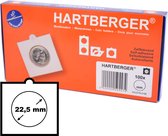 Hartberger munthouders zelfklevend 22,5 mm - 100x - 100 stuks