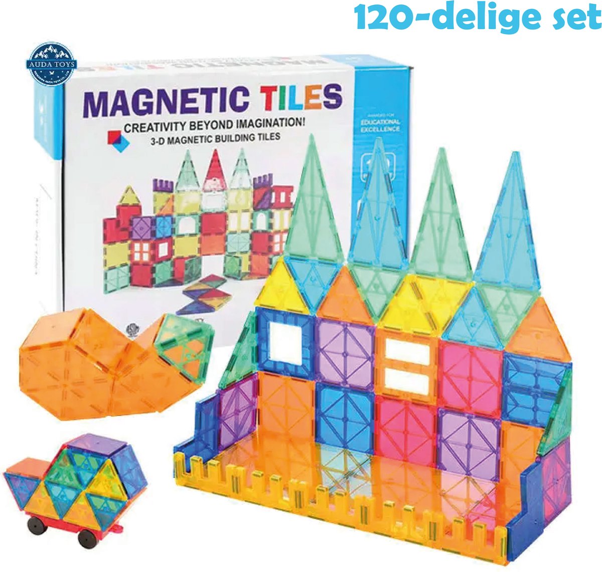 Magnetic Tiles - Lias Toys - Magnetisch Speelgoed – 120 stuks
