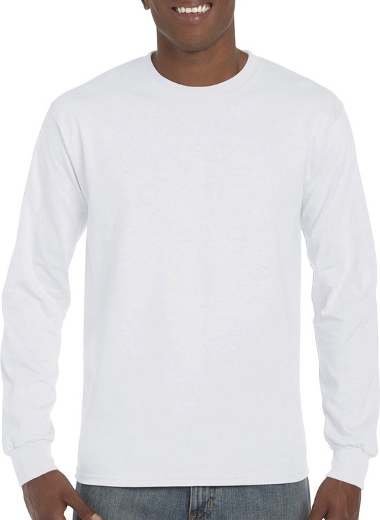 T-shirt met lange mouwen 'Ultra Cotton' Wit - M