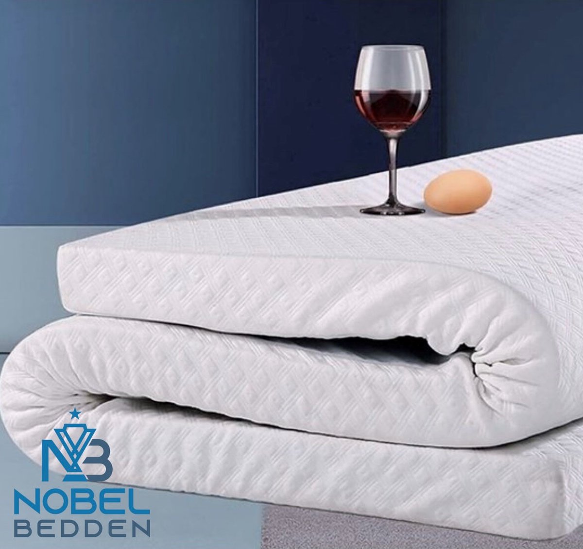 Topper XXL Topmatras Topdek Bamboo Luxe Tijk 90 x 200 x 9cm Koudschuim HR45 Topper Topmatras Topdek 90x200