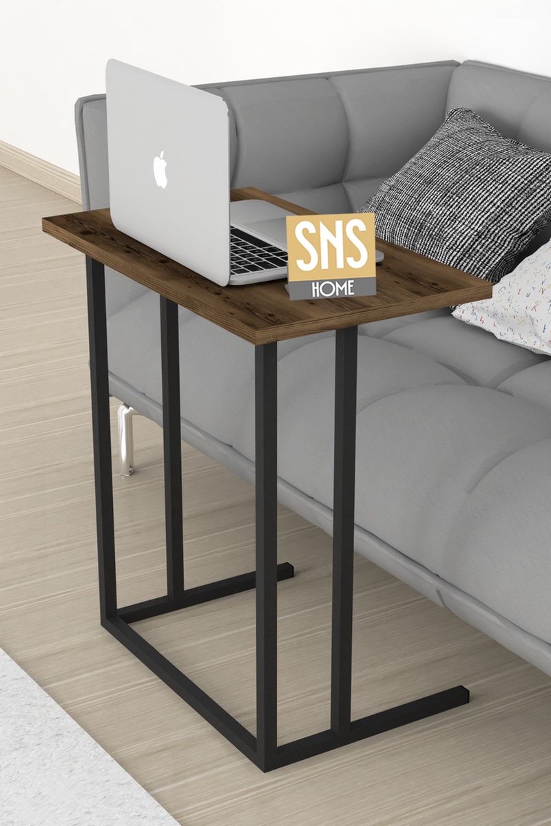 SNS Home - Metalen Poot - Laptopstandaard - Ontbijttafel - Bureau - Computerbureau - 60 cm Breed - Lidia