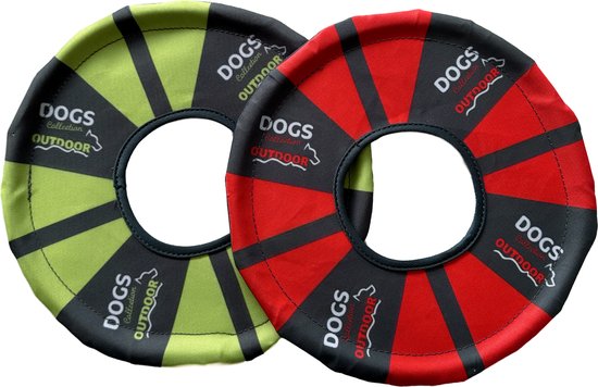 3BMT Frisbee Hond - rubber en nylon - set van 2