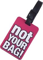 bagagelabel Not your bag Roze kofferlabel