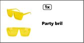 Bril Party geel - Bling bling brillen thema feest festival fun verjaardag uitdeel carnaval