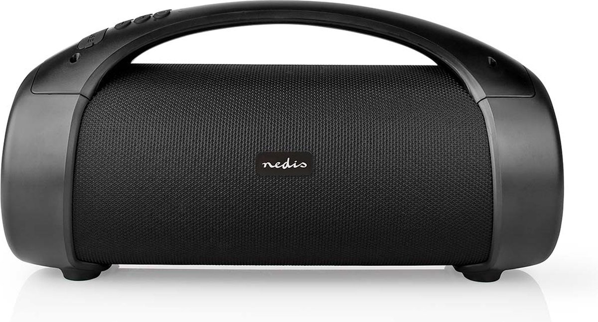 Nedis Bluetooth® Party Boombox | 6 hrs | 2.0 | 120 W | Media afspeelmogelijkheden: AUX / USB | IPX5 | Koppelbaar | Handgreep | Feestverlichting | Zwart