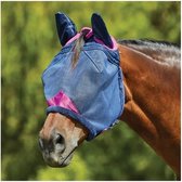 Weatherbeeta - Deluxe Durable Mesh Mask - Met Oren - Navy Purple - Maat Pony