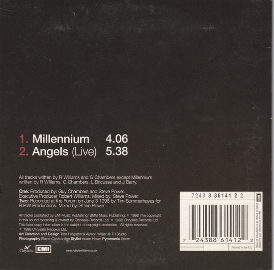 CD single Robbie Williams Millennium, Robbie Williams Muziek bol