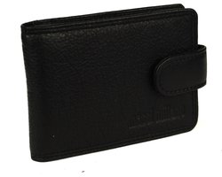 Massi Miliano Pasjeshouder Nappa Leer Zwart -( CHL-002-6) - 22 pasjes - 10x1.5x7.5cm -