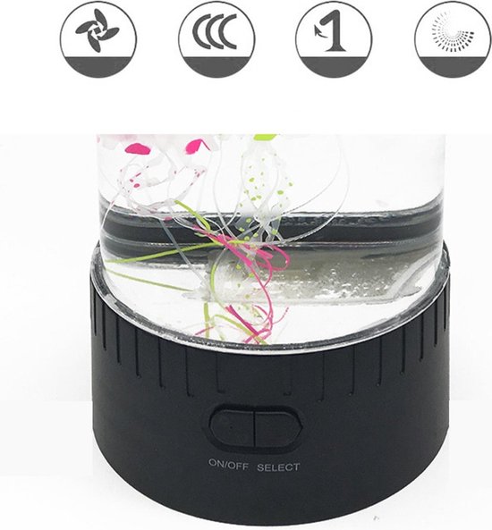 LED Kwal Lava Lamp Ronde, LED Aquarium Lamp 16 Kleur Veranderende Kwallen Tank Nachtlampje Met Afstandsbediening Sfeerlicht Home Decor