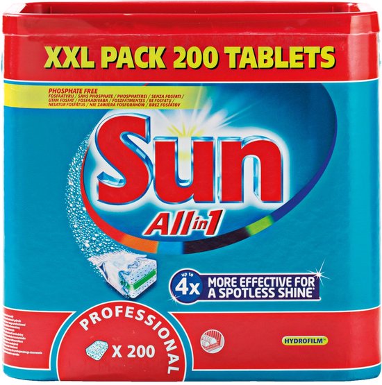 Tablettes pour lave-vaisselle Sun All In 1 pack de 200 pièces