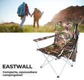 Eastwall Multifunctionele opvouwbare kampeerstoel – Campingstoel – Visstoel – Picknickstoel – vouwstoel – Bekenhouder – Waterdicht – 120 kg – Camo