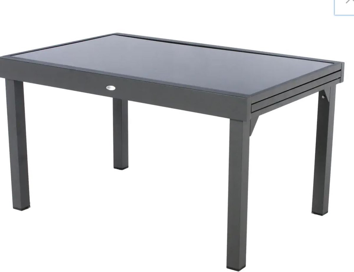 Tuintafel Piazza - Uitschuifbaar - 10 Personen - Aluminium/Glas - 135/270 x 90 cm