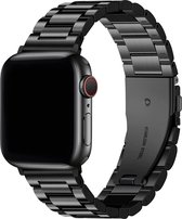 Stalen Schakel bandje voor Apple Watch 42/44/45mm Zwart