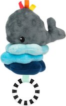 Sassy - Hangspeelgoed Baby - Autostoelspeeltje - zachte pluche en bijtring - Trilmechanisme - Jitter Whale