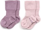 KipKep Stay-on socks - chaussettes bébé - Pastel Violet - Taille 6-12 mois - lilas, violet - pack de 2 - ne glissent pas