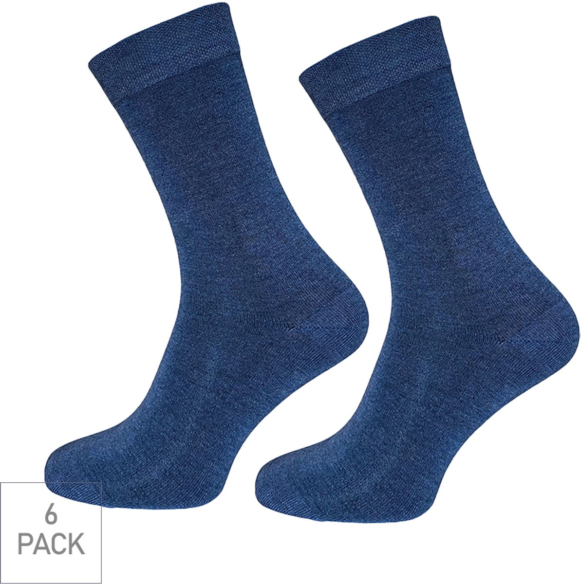 Boru Bamboo - 6-Pack - Nette Sokken - Bamboe - Naadloos - Heren / Dames - jeans - 35-38 - 2301