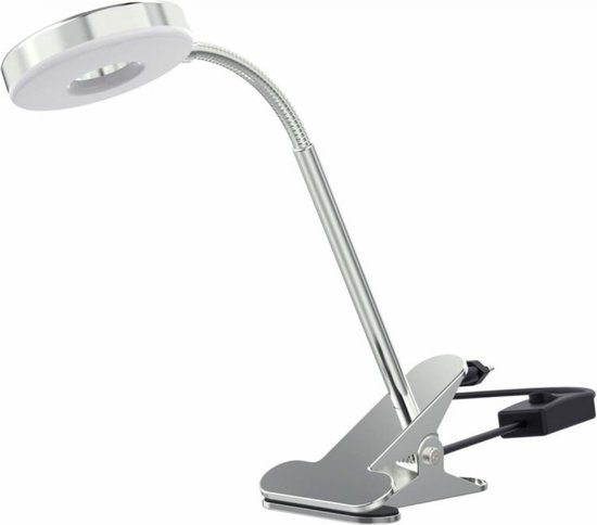 Lampe à pince LED Spot à pince avec interrupteur - Liseuse - Argent | bol