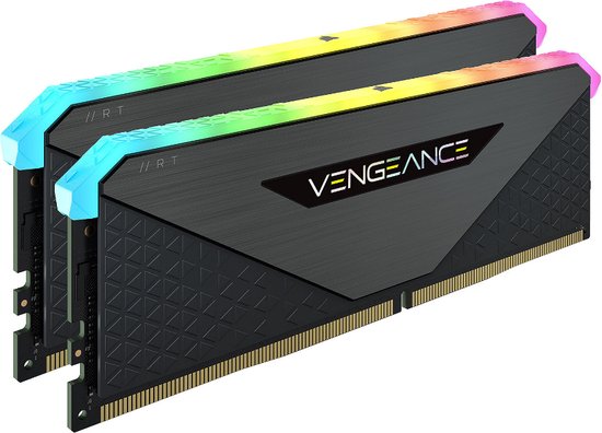 CORSAIR Vengeance RGB RT - Geheugen - DDR4 - 32 GB: 2 x 16 GB - 288-PIN - 4000 MHz / PC4-32000 - CL18 - 1.35 V - niet-gebufferd - niet-ECC - zwart