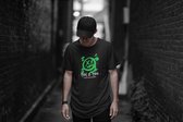 Rick & Rich - T-Shirt Grafitti Smiley Green - T-Shirt Skatewear - T-Shirt Skateboarding - Zwart Shirt - T-shirt met opdruk - Shirt met ronde hals - T-shirt Cartoon - T-shirt Man - T-shirt met ronde hals - T-shirt maat XXL