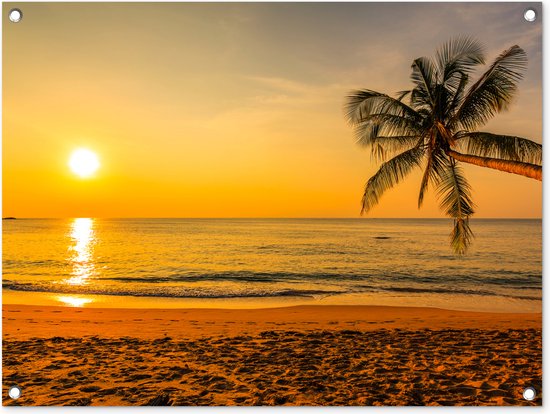 Poster Vintage Californien Voyage Surf Coucher De Soleil Plage - Impression Sur Toile 50x75 Cm Sans Cadre