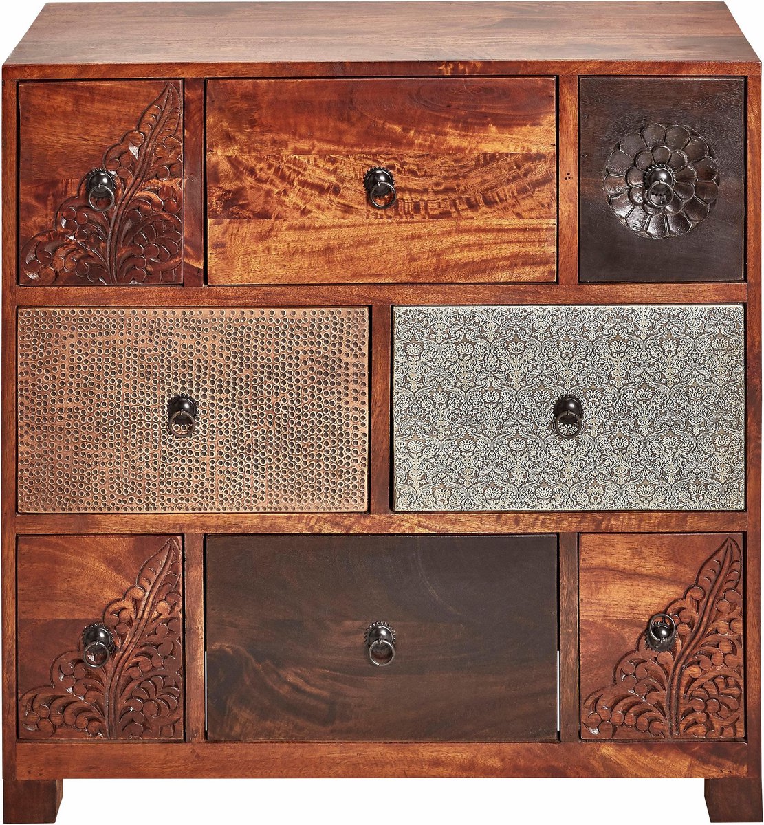 Mahar-Commode 8 Lades Bruin Multi