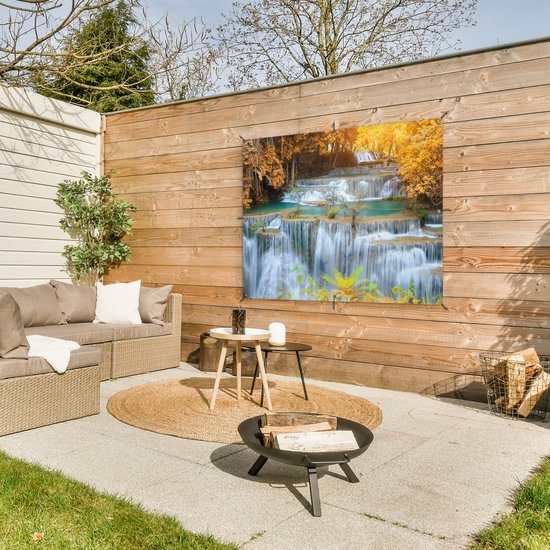 Tuinposter 60x80 cm - Tuindecoratie Beer - Bruin - Pak - Hoed - Poster voor in de tuin