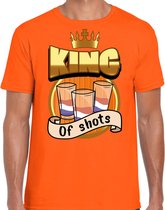Bellatio Decorations Oranje Koningsdag t-shirt - king of shots - heren M