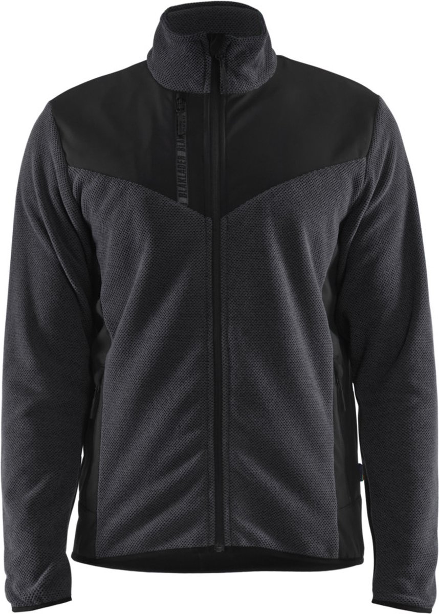 Blaklader 5942-2536 Gebreid vest met softshell Donkergrijs Zwart