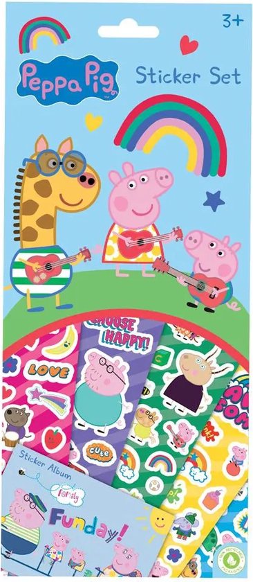 Trends International Peppa Pig Sticker Flip Pack - 6 Sheets Of Fun Stickers For Kids, Party Favors, Classrooms