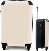 Koffer - Beige - Effen - Handbagage koffer - 35x55 cm - Trolley - Reiskoffer - Reiskoffer met wielen