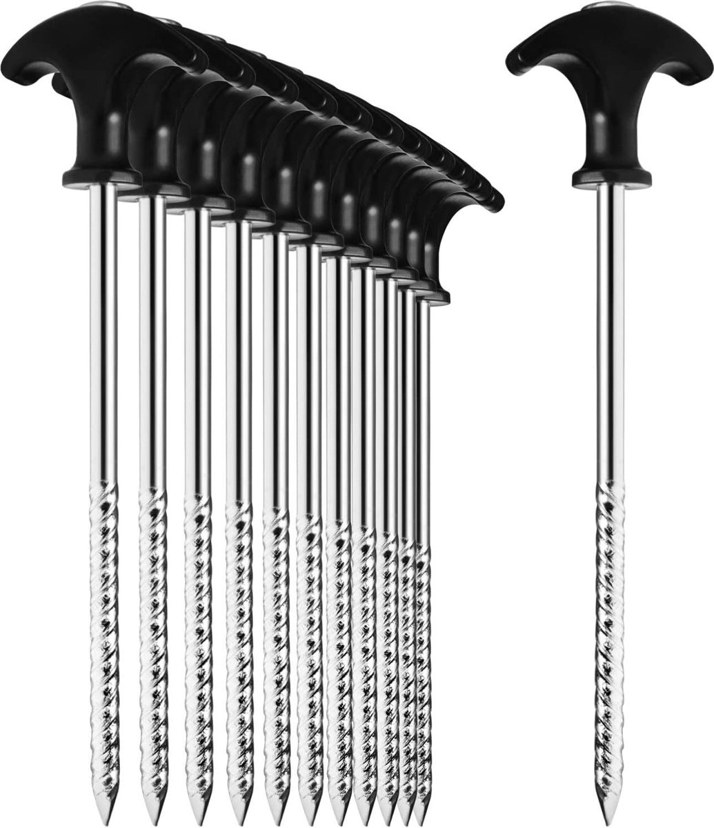 MOBUTOFU Lot De 4 Piquets De Tente Robustes En Acier Pour Camping