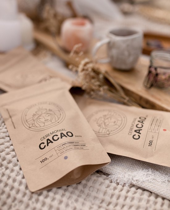 Foto: Super food ceremony ceremonial grade cacao starter pack rechtstreeks uit ecuador sierra leone en dominicaanse republiek ceremoni le cacao 3 x 50g ritual cocoa massa medicinal paste proefpakket