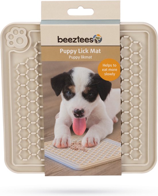 Beeztees Puppy Lick Mat Diza - Jouet pour Chien - Caoutchouc - Grijs - 20x20 cm