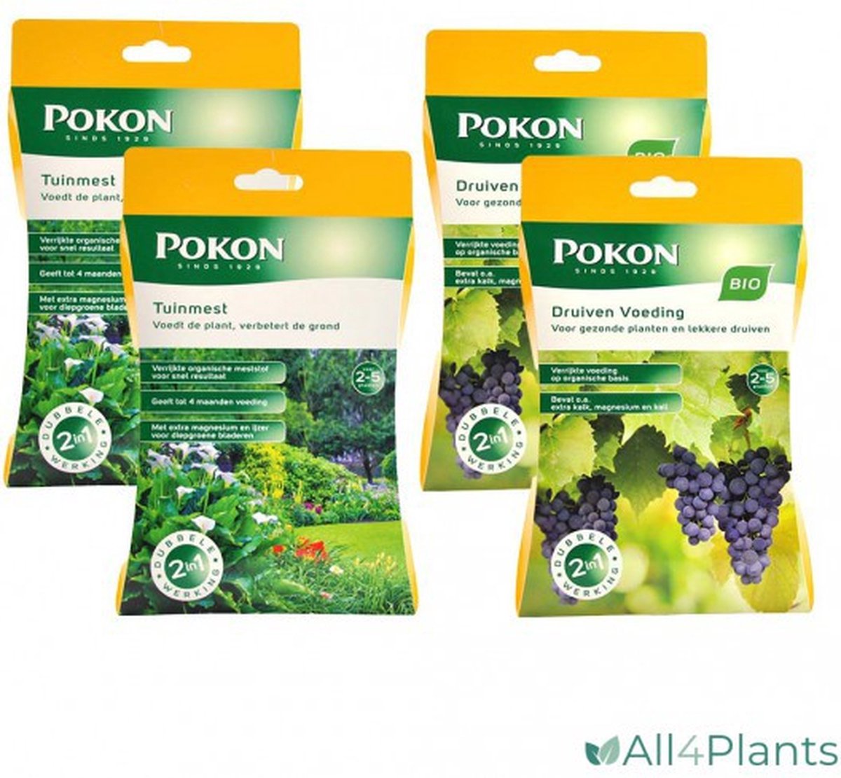 POKON TUINMEST + BIO DRUIVEN MEST VOORDEELPACK 100 GRAM