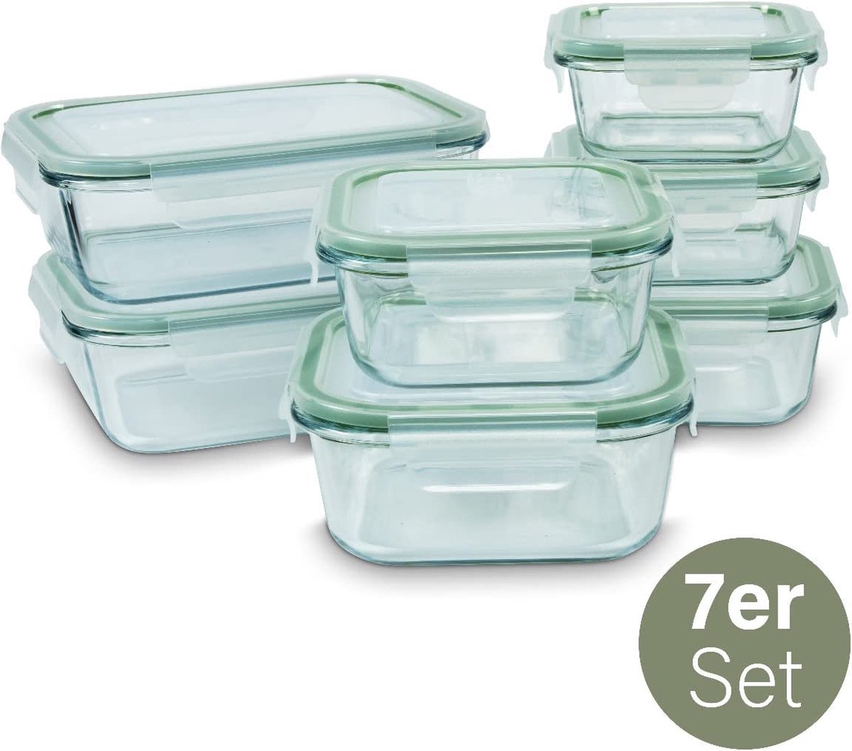 Zyliss E981066 1,5 l glazen container, onbreekbaar glas, luchtdichte voedselopbergdoos met afsluitbaar deksel, magnetronbestendig, BPA-vrij, vriezerbestendig, koelkastopslag, voedselcontainer, 23 cm x
