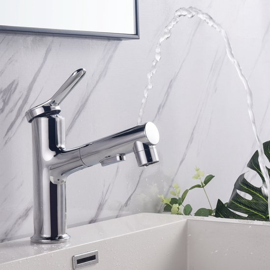 Hansgrohe Keukenkraan Focus M43 Met Hendel En Uittrekbare Sproeikop Chroom 150
