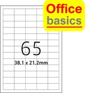 Label Office Basics - A4 - 38,1x21,2 mm - 100 feuilles avec 65 étiquettes