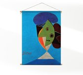 Textielposter Picasso De visvrouw 1935 XL (125 X 90 CM) - Wandkleed - Wanddoek - Wanddecoratie