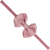 Siena Haarband Smal Grosgrain Strik | Zacht Haarbandje | Oud Roze | 7151