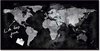 Sigel glasmagneetbord - Artverum - 91x46cm - zwart wereldkaart - SI-GL270