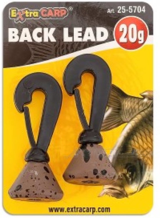 Foto: Exc back lead 40g 2 stuks toplood top lood met clip karper vissen