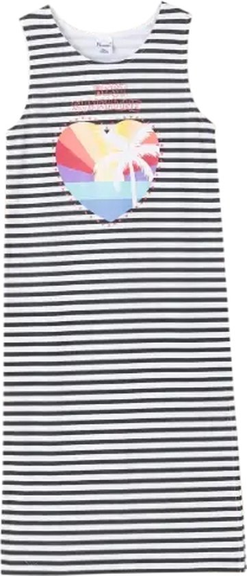 Robe fille longue rayée