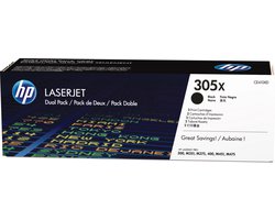 HP 305X - Tonercartridge / Zwart / 2 Pack