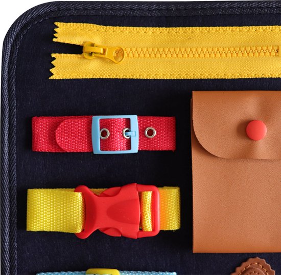 Montessori Speelgoed - Busy Board - Montessori - Activiteitenbord - Motoriek Speelgoed - Kinderspeelgoed - Sensorisch Speelgoed - Back to school van EverGoods — afbeelding 4