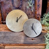 Benoa Davidson Grande horloge de table en laiton antique 20 cm