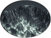Dibond Ovaal - Abstracte IJzeren Pinnen - 28x21 cm Foto op Ovaal (Met Ophangsysteem)