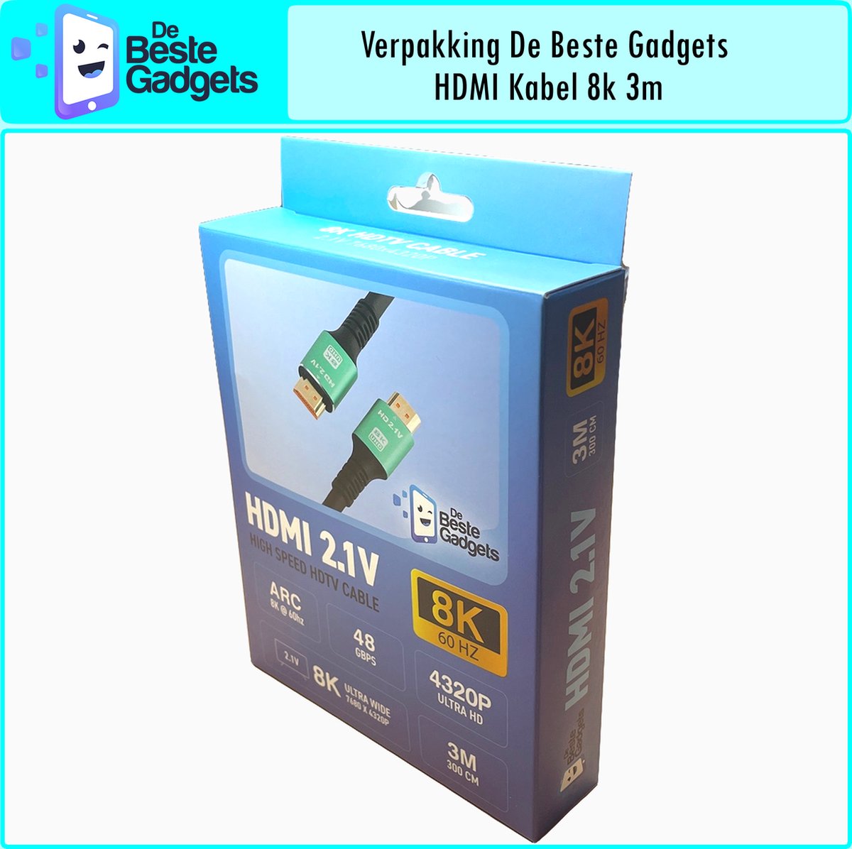 Câble D'Extension Hdmi 2.1 Mâle Vers Femelle Ultra Hd 8K 60 Hz 4K 120 Hz 48 Go Avec Audio 3D