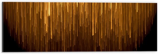 Dibond - Abstracte Gouden Strepen - 60x20 cm Foto op Aluminium (Met Ophangsysteem)